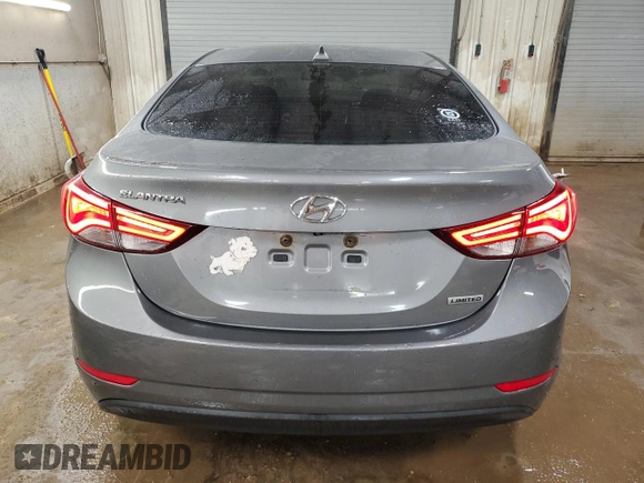 2014 Hyundai Elantra SE with VIN 5NPDH4AE4EH499262, listed as a Copart auction lot 52162805 with 116,944 mi miles and Salvage Title. Bid and sale history available at DreamBid. Image 6.