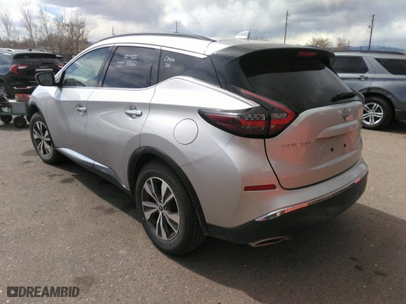 2023 Nissan Murano SV with VIN 5N1AZ2BS9PC138368, listed as a IAAI auction lot 41826107 with 57,887 mi miles. Bid and sale history available at carsss.com. Image 3.