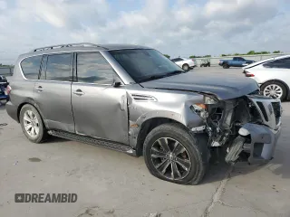 2017 Nissan Armada Platinum z VIN JN8AY2NE2H9700319, wystawiony jako Copart lot #51859735 z przebiegiem Nie podano mil oraz Szkoda całkowita • Salvage title. Historia ofert i sprzedaży dostępna na DreamBid. Obrazek 4.
