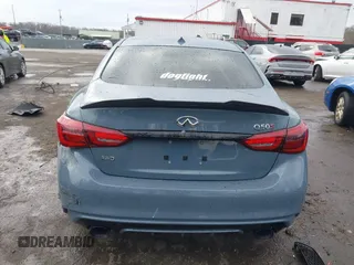 2021 Infiniti Q50 Red Sport 400 with VIN JN1FV7DR0MM880468, listed as a IAAI auction lot 41040172 with 30,715 mi miles and . Bid and sale history available at carsss.com. Image 17.