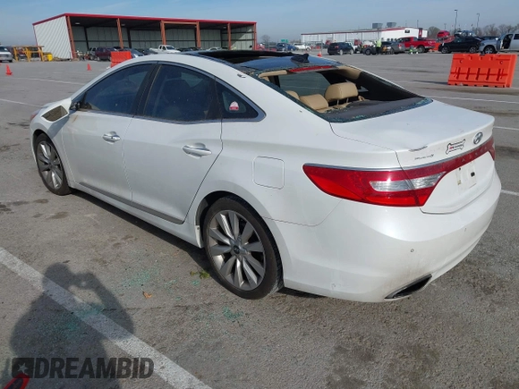 2014 Hyundai Azera Limited with VIN KMHFH4JG8EA390171, listed as a IAAI auction lot 41844326 with 159,884 mi miles and . Bid and sale history available at carsss.com. Image 3.