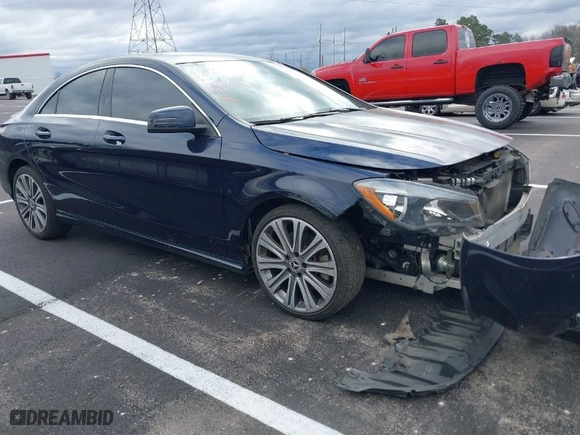 2018 Mercedes-Benz CLA with VIN WDDSJ4EB1JN570672, listed as a IAAI auction lot 41840240 with 95,481 mi miles. Bid and sale history available at carsss.com. Image 1.