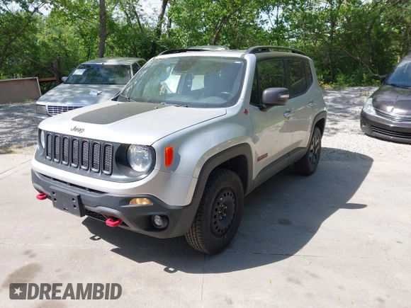 2018 Jeep Renegade Trailhawk with VIN ZACCJBCB3JPG76327, listed as a IAAI auction lot 42299355 with 85,996 mi miles and . Bid and sale history available at DreamBid. Image 2.