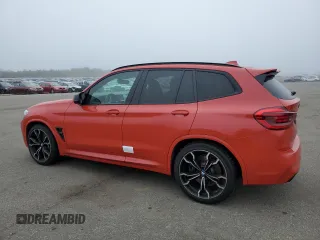 2020 BMW X3 M Competition with VIN 5YMTS0C07LLT10174, listed as a Copart auction lot 50702215 with 65,111 mi miles and Salvage Title. Bid and sale history available at carsss.com. Image 2.