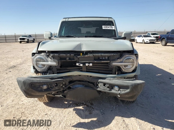 2023 Ford Bronco with VIN 1FMDE5DH3PLA99174, listed as a Copart auction lot 43854195 with 15,537 mi miles and Salvage Title. Bid and sale history available at carsss.com. Image 5.