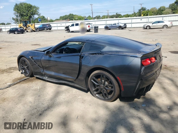 2019 Chevrolet Corvette Z51 2LT with VIN 1G1YK2D72K5101622, listed as a Copart auction lot 68427404 with 46,525 mi miles and Salvage Title. Bid and sale history available at carsss.com. Image 2.