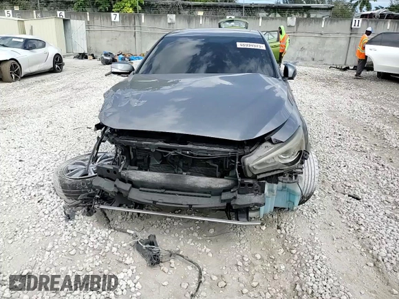2017 Infiniti Q50 Signature Edition with VIN JN1EV7AP8HM731102, listed as a Copart auction lot 48994975 with 115,583 mi miles and Salvage Title. Bid and sale history available at DreamBid. Image 14.