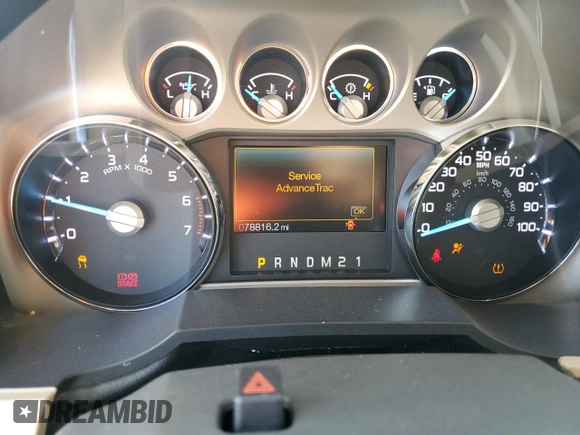 2012 Ford F-250 XL with VIN 1FT7X2B64CEB72580, listed as a Copart auction lot 56903305 with 78,816 mi miles and Salvage title. Bid and sale history available at DreamBid. Image 9.