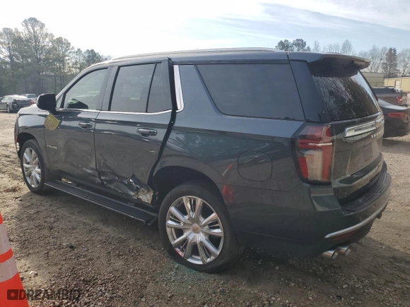 2021 Chevrolet Tahoe High Country with VIN 1GNSKTKL7MR125727, listed as a Copart auction lot 46027445 with 93,348 mi miles and Salvage Title. Bid and sale history available at carsss.com. Image 2.