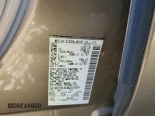 2004 Nissan Quest SE with VIN 5N1BV28U64N333661, listed as a Copart auction lot 74992534 with 0 mi miles and Salvage Title. Bid and sale history available at carsss.com. Image 14.