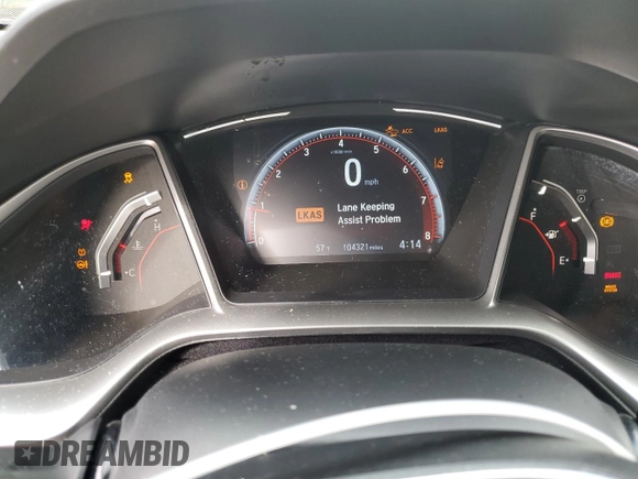 2019 Honda Civic Sport with VIN 19XFC2F88KE201021, listed as a Copart auction lot 50538065 with 104,321 mi miles and Salvage title. Bid and sale history available at DreamBid. Image 9.