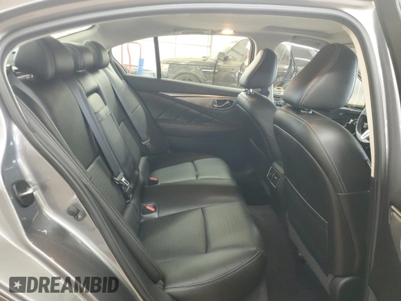 2019 Infiniti Q50 Luxe with VIN JN1EV7AR9KM591571, listed as a Copart auction lot 61782675 with 38,544 mi miles and Salvage title. Bid and sale history available at DreamBid. Image 10.