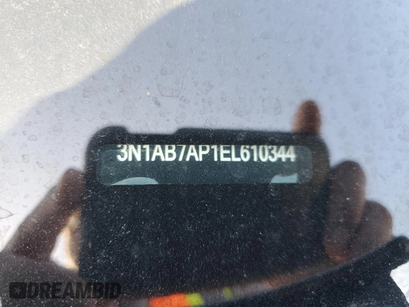 2014 Nissan Sentra S with VIN 3N1AB7AP1EL610344, listed as a Copart auction lot 52486695 with 51,630 mi miles and Non Repairable. Bid and sale history available at DreamBid. Image 12.
