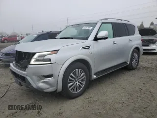2021 Nissan Armada SL with VIN JN8AY2BB0M9794382, listed as a Copart auction lot 81667654 with 50,872 mi miles and Salvage Title. Bid and sale history available at carsss.com. Image 1.