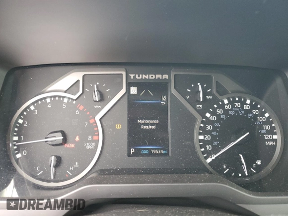 2023 Toyota Tundra SR with VIN 5TFKB5DB3PX107136, listed as a Copart auction lot 80762464 with 19,534 mi miles and Clean title. Bid and sale history available at DreamBid. Image 9.