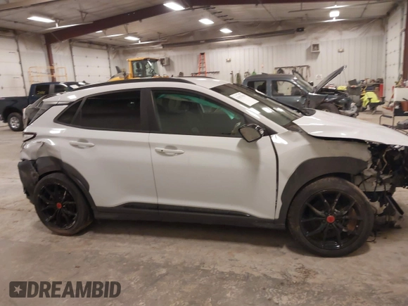 2021 Hyundai Kona Night Edition with VIN KM8K6CA5XMU677697, listed as a IAAI auction lot 41837994 with 49,837 mi miles and . Bid and sale history available at DreamBid. Image 13.