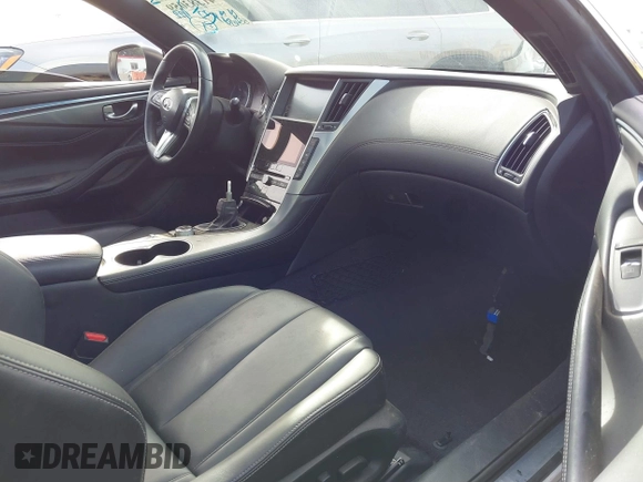 2018 Infiniti Q60 Luxe with VIN JN1CV7EK6JM200248, listed as a IAAI auction lot 41383059 with 55,459 mi miles and . Bid and sale history available at carsss.com. Image 5.