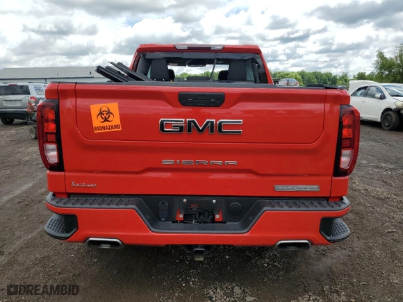 2022 GMC Sierra 1500 Limited Elevation with VIN 3GTU9CED3NG150739, listed as a Copart auction lot 56613474 with 34,859 mi miles and Salvage Title. Bid and sale history available at carsss.com. Image 6.
