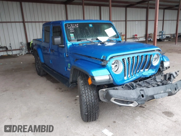 2020 Jeep Gladiator Overland with VIN 1C6HJTFG6LL212997, listed as a IAAI auction lot 41952950 with 60,803 mi miles and . Bid and sale history available at DreamBid. Image 1.