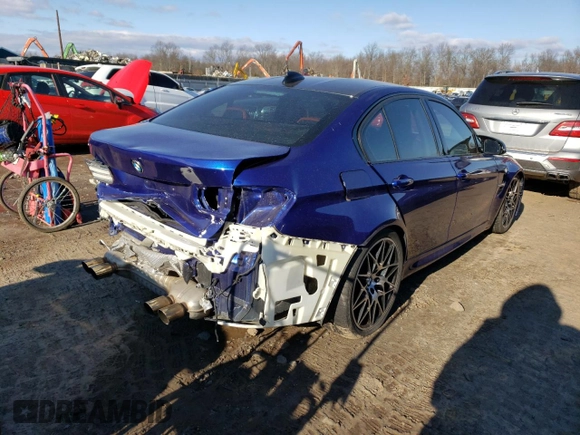 2018 BMW M3 with VIN WBS8M9C57J5J78701, listed as a Copart auction lot 71323392 with 27,703 mi miles. Bid and sale history available at carsss.com. Image 3.