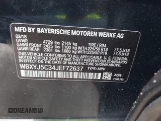 2018 BMW X2 xDrive28i with VIN WBXYJ5C34JEF72637, listed as a IAAI auction lot 42064330 with 96,725 mi miles. Bid and sale history available at carsss.com. Image 9.