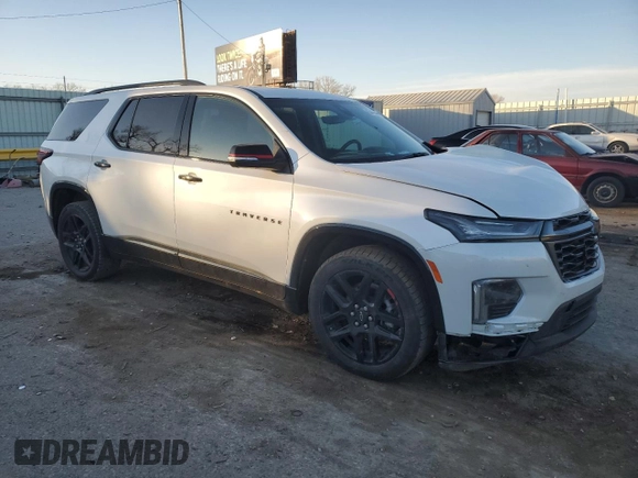 2022 Chevrolet Traverse Premier with VIN 1GNERKKW8NJ177851, listed as a Copart auction lot 85447444 with 80,476 mi miles and Salvage title. Bid and sale history available at DreamBid. Image 4.