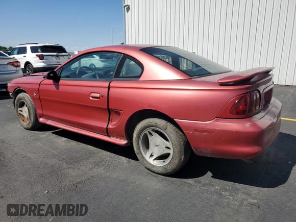 1998 Ford Mustang with VIN 1FAFP4041WF260094, listed as a Copart auction lot 60532955 with 162,633 mi miles and Salvage title. Bid and sale history available at DreamBid. Image 2.