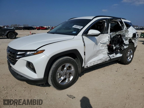 2023 Hyundai Tucson SEL with VIN 5NMJBCAE8PH282294, listed as a Copart auction lot 44503785 with 16,291 mi miles and Salvage Title. Bid and sale history available at carsss.com. Image 1.