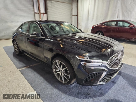2025 Genesis G70 2.5T with VIN KMTG34SC0SU151938, listed as a Copart auction lot 64726775 with 15,493 mi miles and Clean title. Bid and sale history available at DreamBid. Image 4.