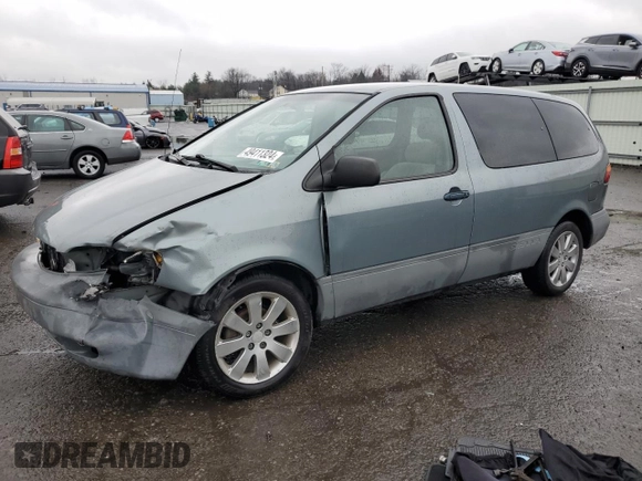 2000 Toyota Sienna CE with VIN 4T3GF19C0YU301648, listed as a Copart auction lot 49411324 with 227,142 mi miles and Salvage Title. Bid and sale history available at carsss.com. Image 1.