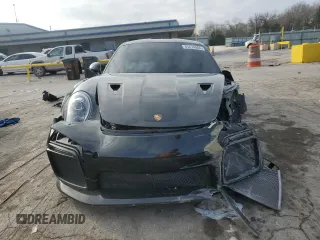 2018 Porsche 911 GT2 RS with VIN WP0AE2A96JS185773, listed as a Copart auction lot 85674904 with 5,843 mi miles and Salvage Title. Bid and sale history available at carsss.com. Image 5.