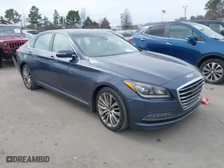 2015 Hyundai Genesis 5.0L with VIN KMHGN4JF7FU085068, listed as a IAAI auction lot 41679660 with 66,540 mi miles. Bid and sale history available at carsss.com. Image 1.