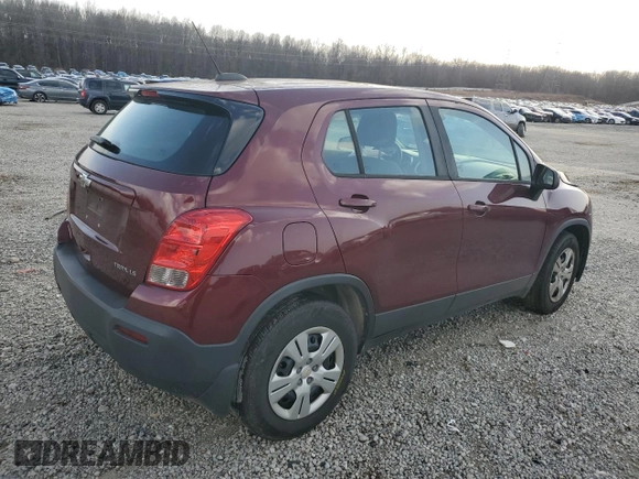 2016 Chevrolet Trax LS with VIN 3GNCJKSB3GL227918, listed as a Copart auction lot 43520045 with 113,344 mi miles and Salvage Title. Bid and sale history available at carsss.com. Image 3.