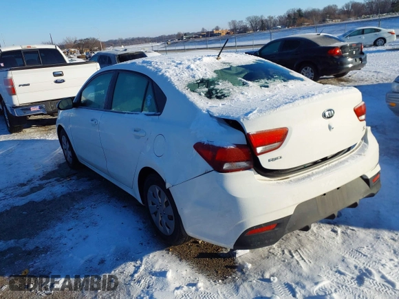 2020 Kia Rio S with VIN 3KPA24AD8LE302090, listed as a IAAI auction lot 41313049 with 80,021 mi miles. Bid and sale history available at carsss.com. Image 3.