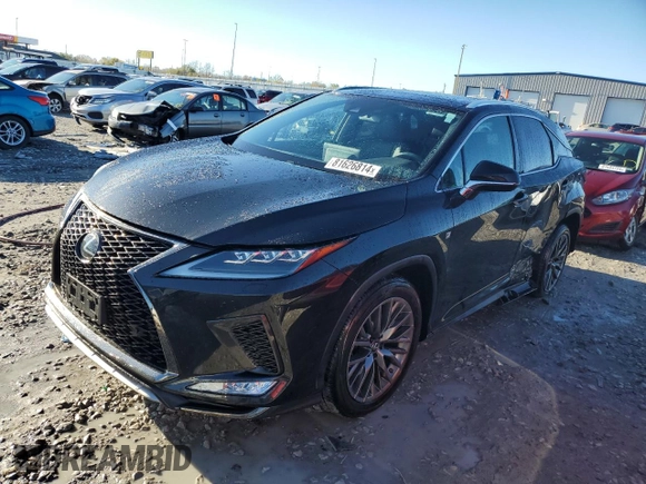 2020 Lexus RX with VIN 2T2YZMDA0LC234969, listed as a Copart auction lot 81626814 with 42,268 mi miles and Salvage Title. Bid and sale history available at carsss.com. Image 1.