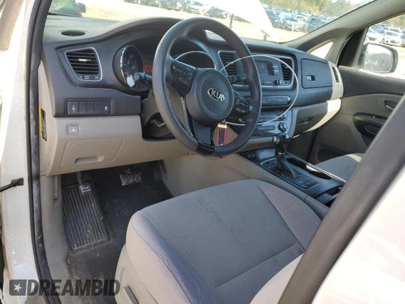2016 Kia Sedona LX with VIN KNDMB5C17G6163863, listed as a Copart auction lot 52128745 with 165,416 mi miles and Salvage Title. Bid and sale history available at DreamBid. Image 8.