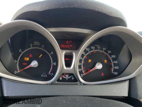 2011 Ford Fiesta SE with VIN 3FADP4EJ6BM157138, listed as a Copart auction lot 44651185 with 95,423 mi miles and Salvage Title. Bid and sale history available at carsss.com. Image 9.