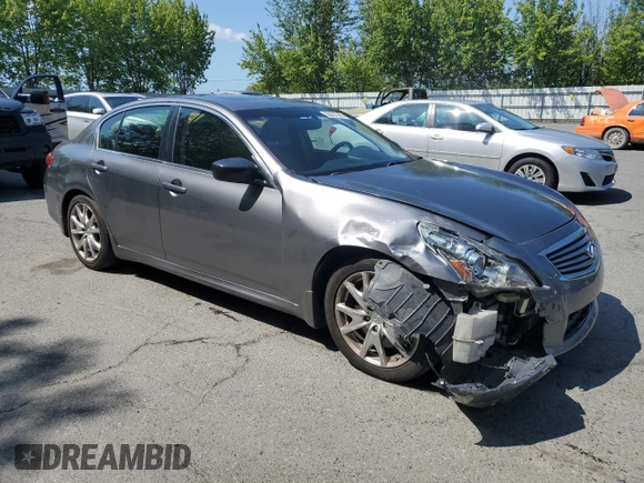 2013 Infiniti G37 Journey with VIN JN1CV6AP0DM717268, listed as a Copart auction lot 58037345 with 112,809 mi miles and Salvage title. Bid and sale history available at DreamBid. Image 4.