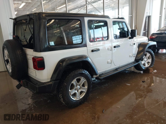 2019 Jeep Wrangler Unlimited Sport S with VIN 1C4HJXDG1KW577779, listed as a IAAI auction lot 41289068 with 126,011 mi miles and . Bid and sale history available at DreamBid. Image 4.
