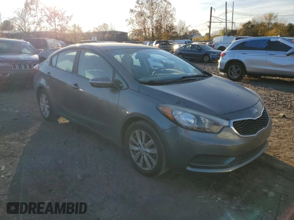 2016 Kia Forte LX with VIN KNAFX4A62G5574870, listed as a Copart auction lot 76956984 with 86,833 mi miles and Salvage Title. Bid and sale history available at carsss.com. Image 4.
