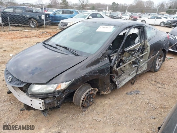 2013 Honda Civic Cpe LX with VIN 2HGFG3B54DH505462, listed as a IAAI auction lot 41519635 with 131,803 mi miles. Bid and sale history available at carsss.com. Image 2.