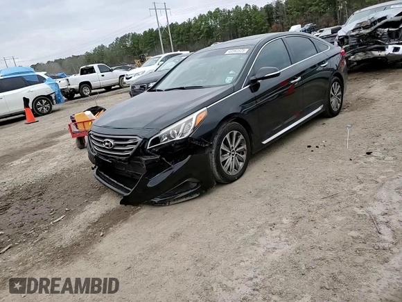 2017 Hyundai Sonata Sport with VIN 5NPE34AF8HH582578, listed as a Copart auction lot 43560525 with Not Provided miles and Salvage Title. Bid and sale history available at carsss.com. Image 10.