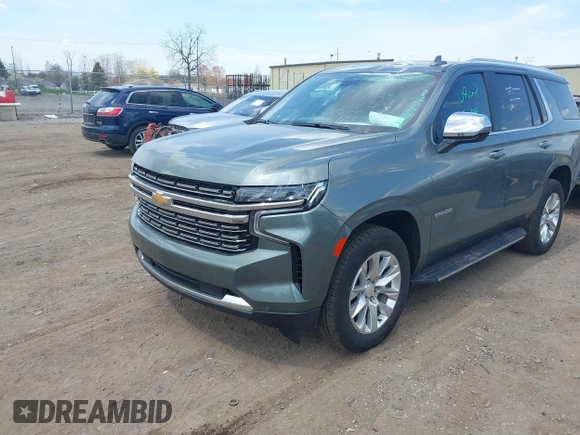 2024 Chevrolet Tahoe Premier with VIN 1GNSCSKD3RR131080, listed as a IAAI auction lot 42113461 with 46,654 mi miles and . Bid and sale history available at DreamBid. Image 2.
