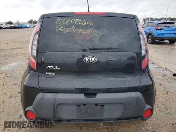 2015 Kia Soul with VIN KNDJN2A27F7152827, listed as a Copart auction lot 83807164 with 0 mi miles and Salvage Title. Bid and sale history available at carsss.com. Image 6.