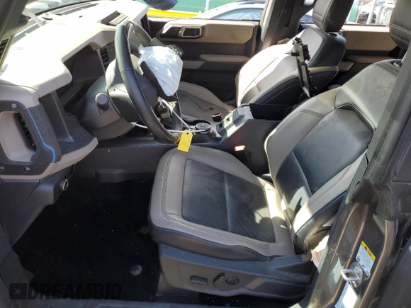 2023 Ford Bronco with VIN 1FMEE5DP5PLA85207, listed as a Copart auction lot 53865985 with 17,561 mi miles and Salvage title. Bid and sale history available at DreamBid. Image 7.