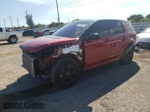 2021 Land Rover Discovery Sport S R-Dynamic with VIN SALCT2FX7MH883602, listed as a Copart auction lot 73326474 with 34,842 mi miles and Salvage Title. Bid and sale history available at carsss.com. Image 1.