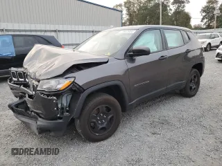 2021 Jeep Compass Sport with VIN 3C4NJDAB7MT537922, listed as a Copart auction lot 77947954 with 45,220 mi miles and Salvage Title. Bid and sale history available at DreamBid. Image 1.