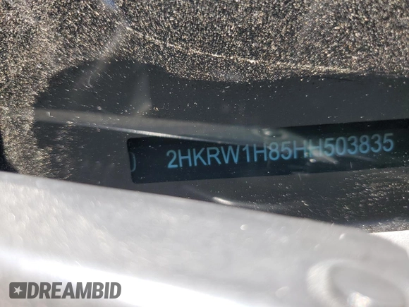 2017 Honda CR-V EX-L with VIN 2HKRW1H85HH503835, listed as a Copart auction lot 50375315 with 66,089 mi miles and Salvage Title. Bid and sale history available at carsss.com. Image 14.