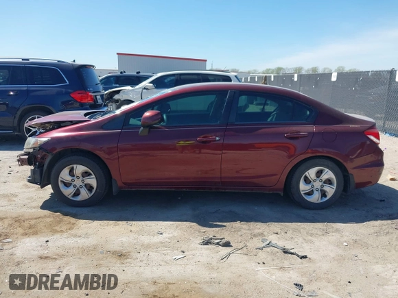 2013 Honda Civic LX with VIN 2HGFB2F58DH587747, listed as a IAAI auction lot 41862922 with 38,797 mi miles and . Bid and sale history available at DreamBid. Image 15.