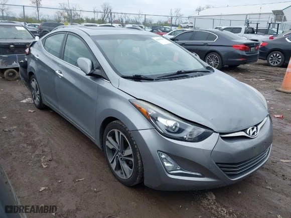 2014 Hyundai Elantra SE with VIN KMHDH4AE7EU159265, listed as a IAAI auction lot 42026041 with 196,616 mi miles. Bid and sale history available at carsss.com. Image 1.